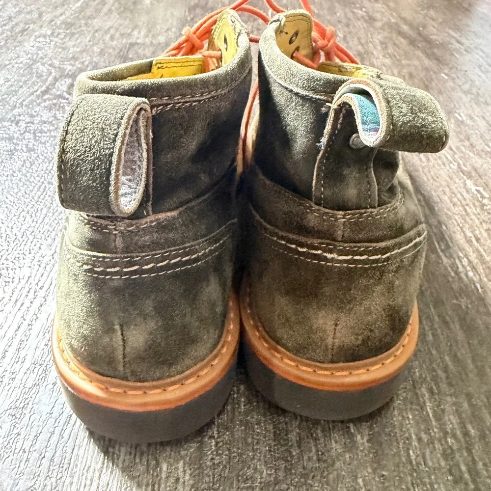 Robert Graham Chukka Boots Men Size 10 Olive Green Suede Cap Toe XL ExtraLight